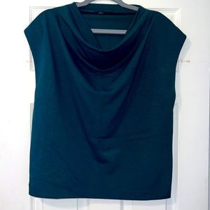 Zara emerald green cowl neck top